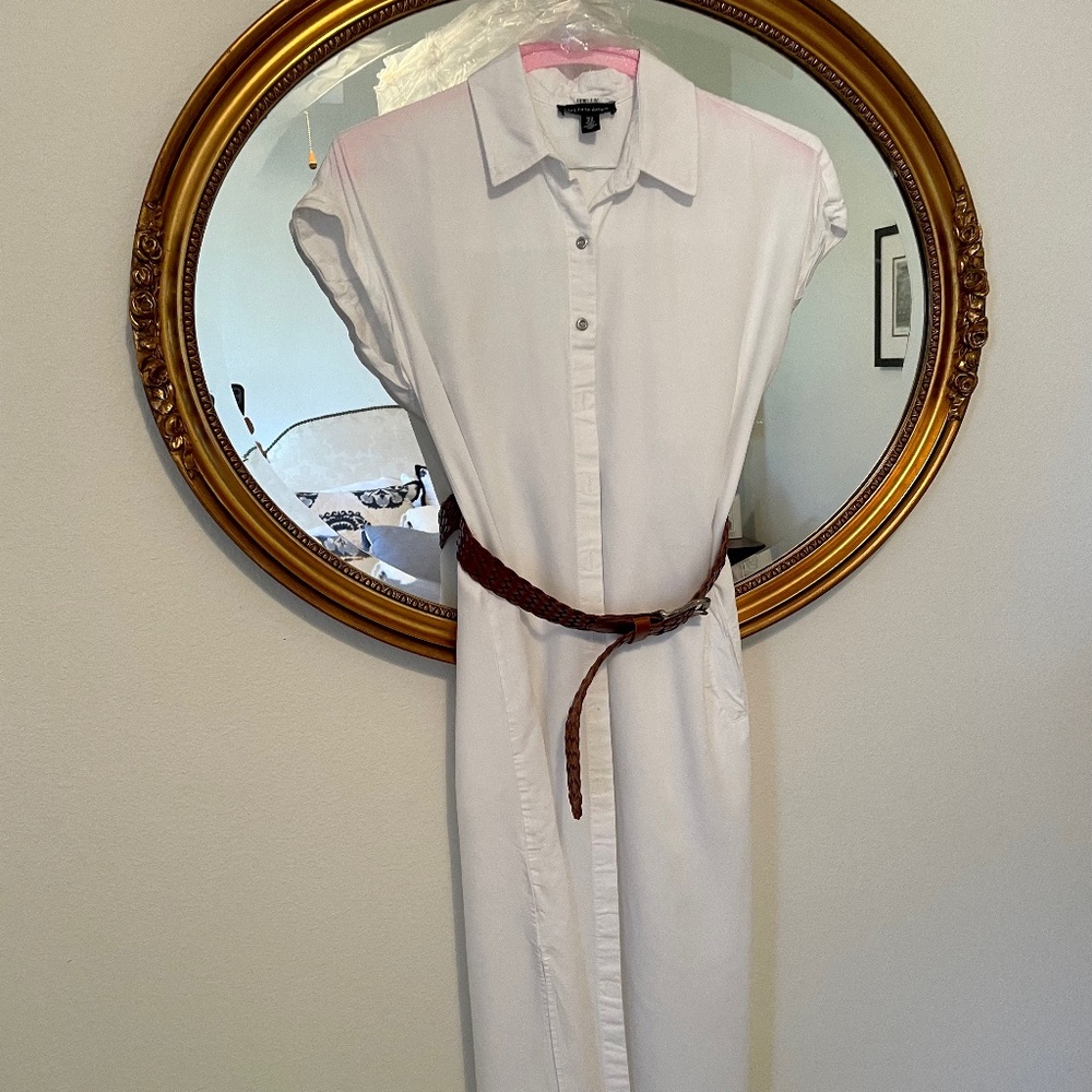 Saks Fifth Ave white dress, Medium